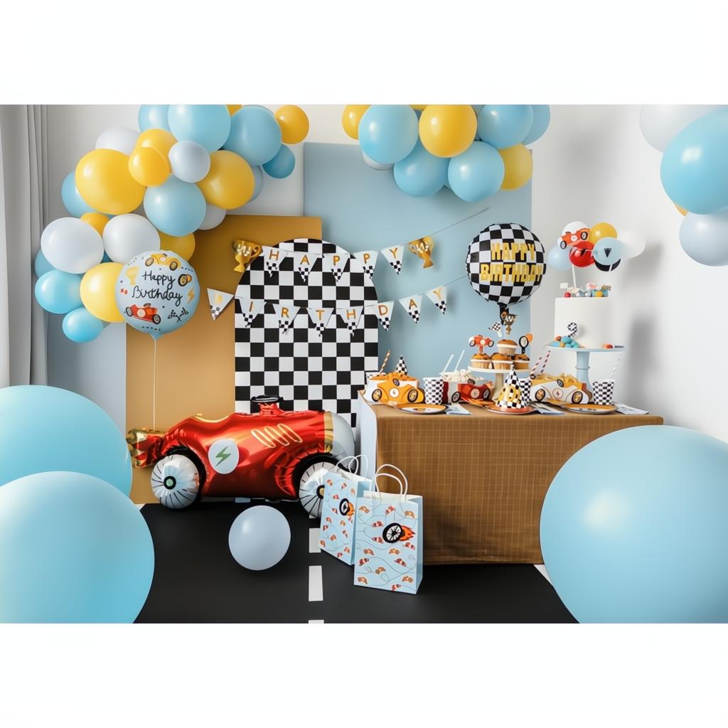 Folienballon Pastille Happy Birthday, 35x35 cm Folienballons PartyDeco 2 fiestastore