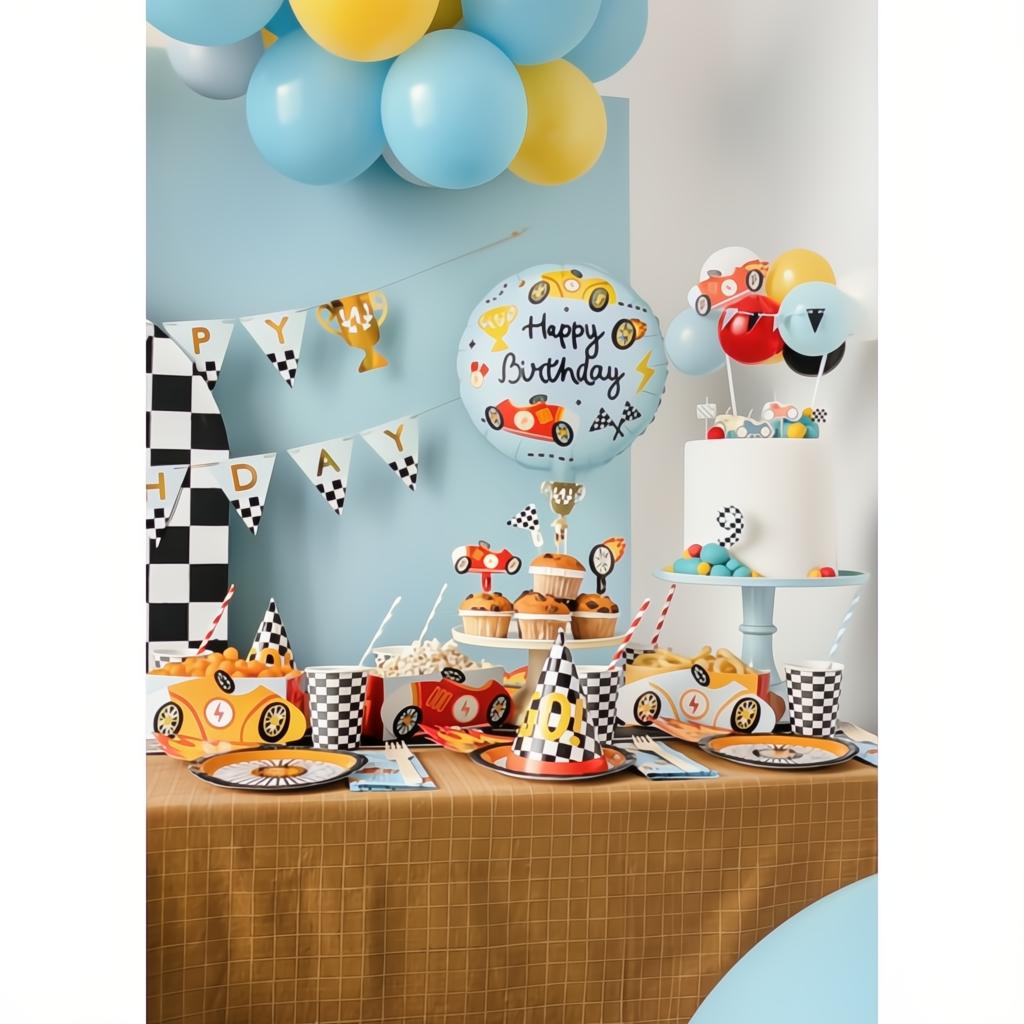 Folienballon Pastille Happy Birthday, 35x35 cm Folienballons PartyDeco 3 fiestastore