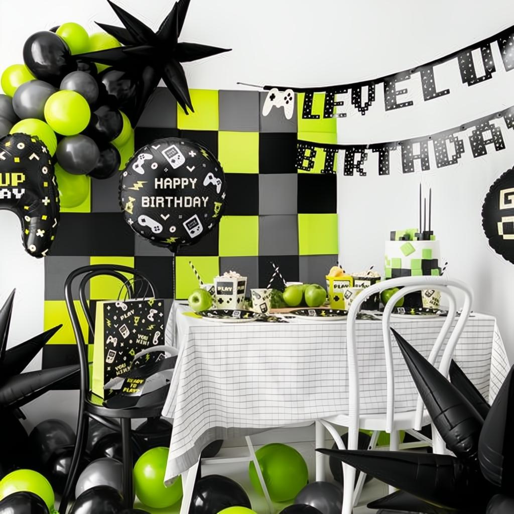 Folienballon Pastille Happy Birthday, 35x35 cm PartyDeco 2 fiestastore