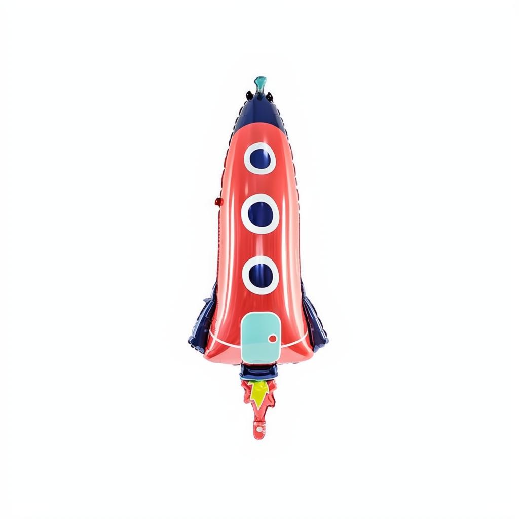 Folienballon Rakete, 44x115cm Gemischte Farbe PartyDeco 1 fiestastore