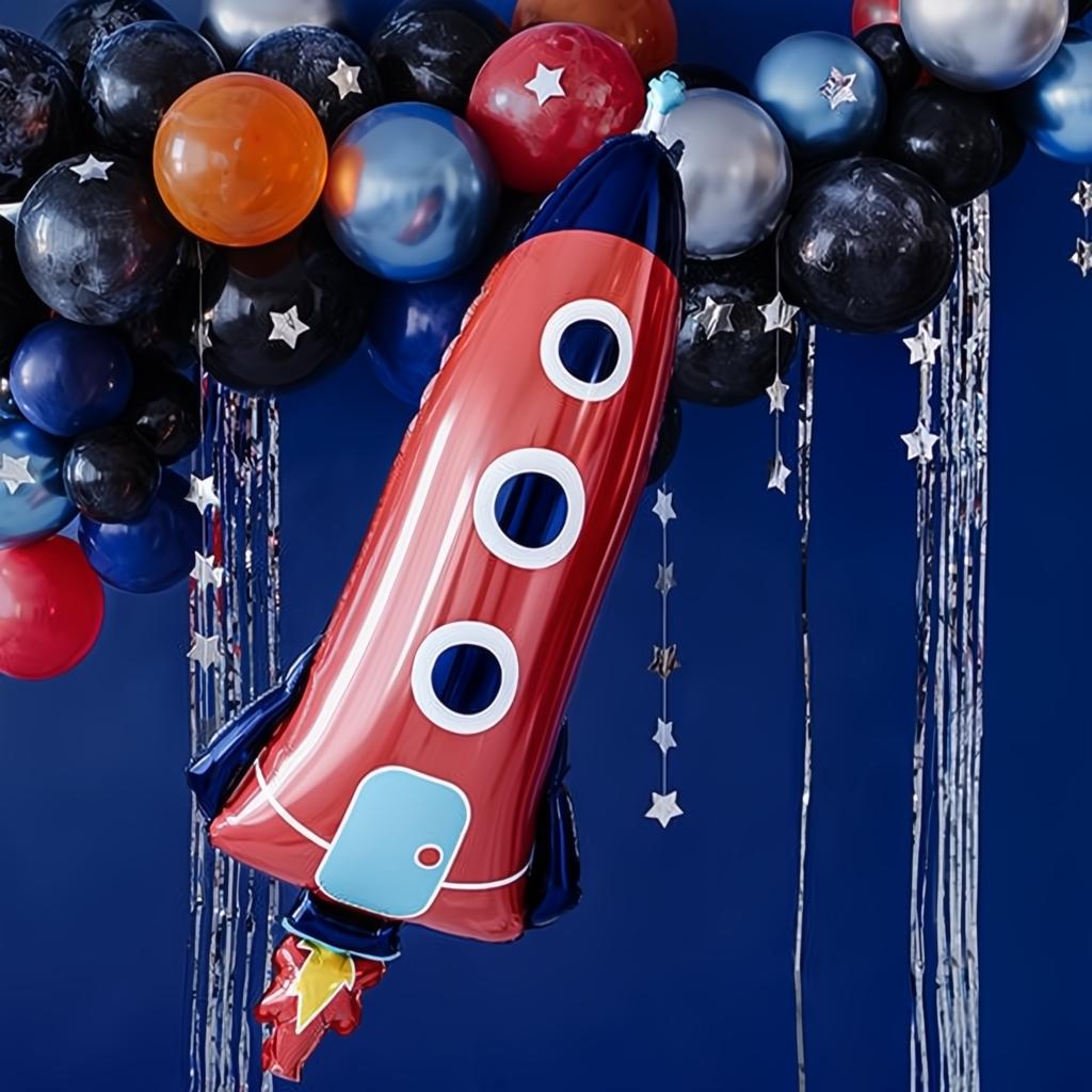 Folienballon Rakete, 44x115cm Gemischte Farbe PartyDeco 2 fiestastore