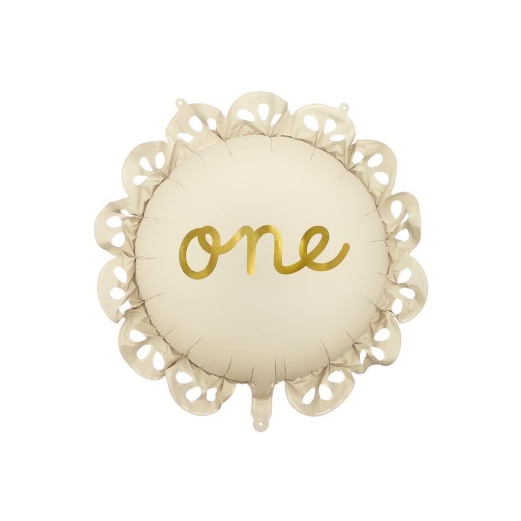 Folienballon Raute mit Rüsche One, 51,5x51,5 cm Gemischte Farbe PartyDeco 1 fiestastore