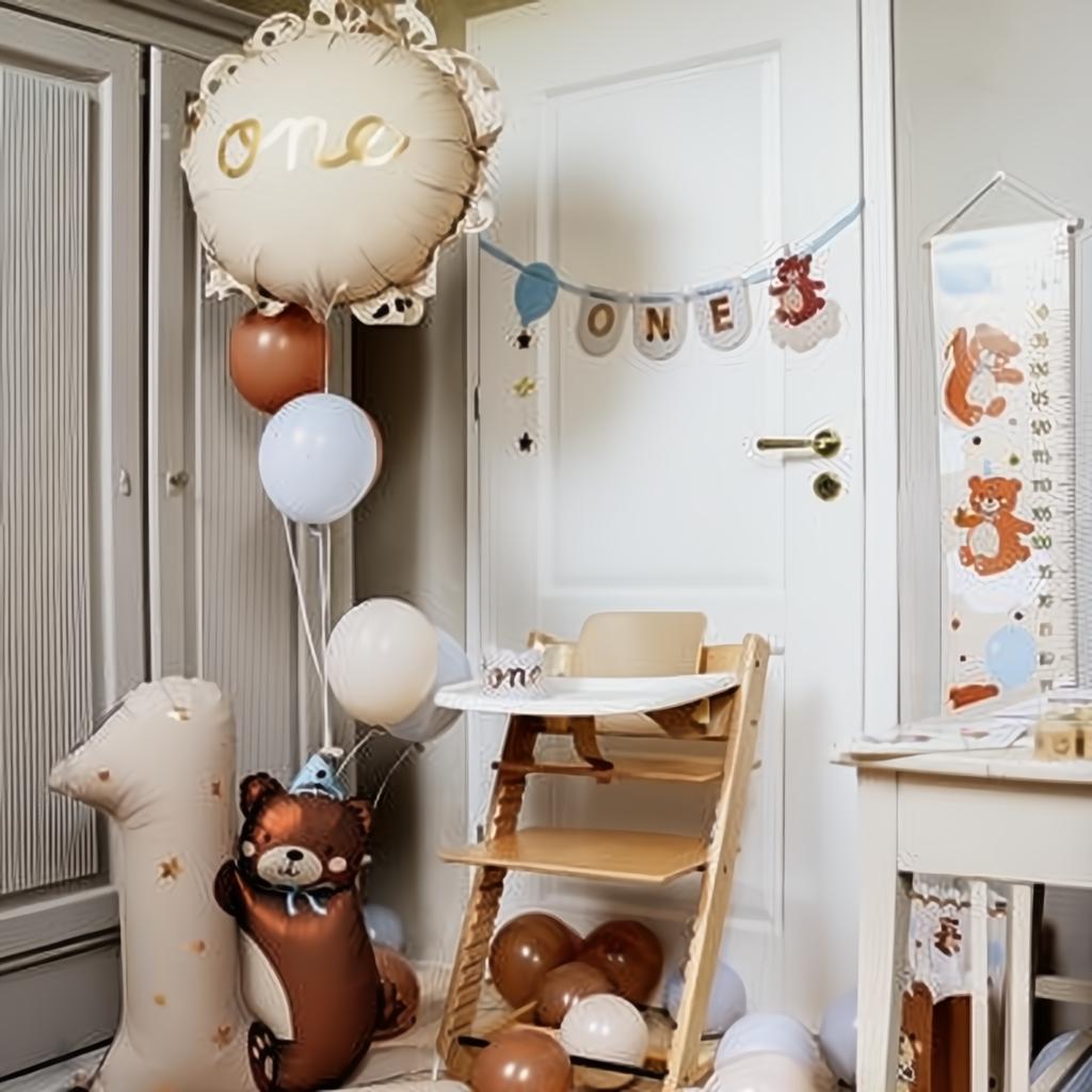 Folienballon Raute mit Rüsche One, 51,5x51,5 cm Gemischte Farbe PartyDeco 2 fiestastore