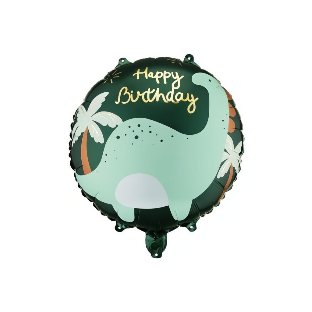 Folienballon Scheibe Brontosaurus, 35x35 cm, sortiert Folienballons PartyDeco 1 fiestastore
