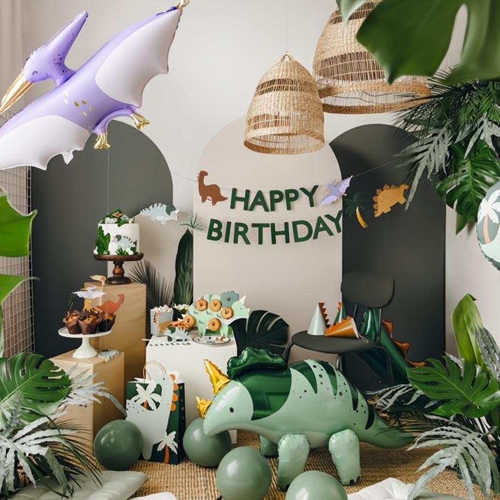 Folienballon Scheibe Brontosaurus, 35x35 cm, sortiert Folienballons PartyDeco 2 fiestastore