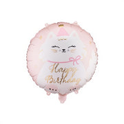 Folienballon Scheibe Kätzchen, 35x35 cm, sortiert Folienballons PartyDeco 1 fiestastore