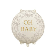 Folienballon Scheibe Oh Baby, 35x35 cm PartyDeco 1 fiestastore