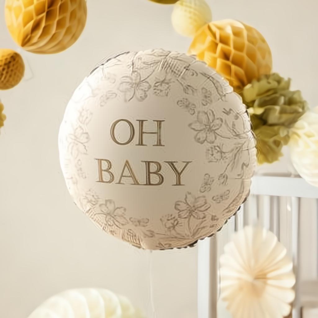 Folienballon Scheibe Oh Baby, 35x35 cm PartyDeco 2 fiestastore