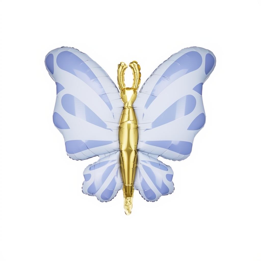 Folienballon Schmetterling, 69x69 cm, blau PartyDeco 1 fiestastore