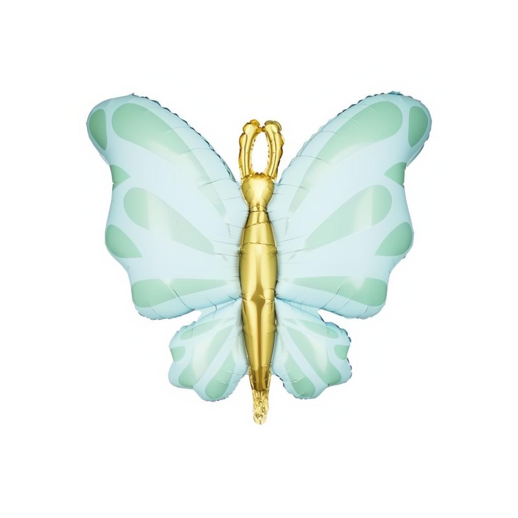 Folienballon Schmetterling, 69x69 cm, mint PartyDeco 1 fiestastore