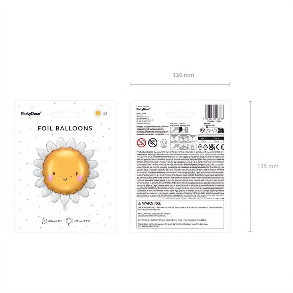 Folienballon Sonne, 90 cm PartyDeco 8 fiestastore