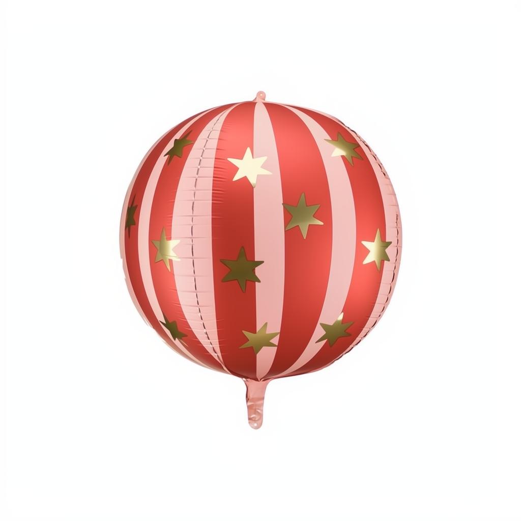 Folienballon Sternenkugel, 75 cm, rot Gemischte Farbe PartyDeco 1 fiestastore
