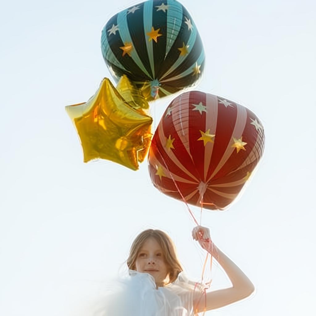 Folienballon Sternenkugel, 75 cm, rot Gemischte Farbe PartyDeco 3 fiestastore