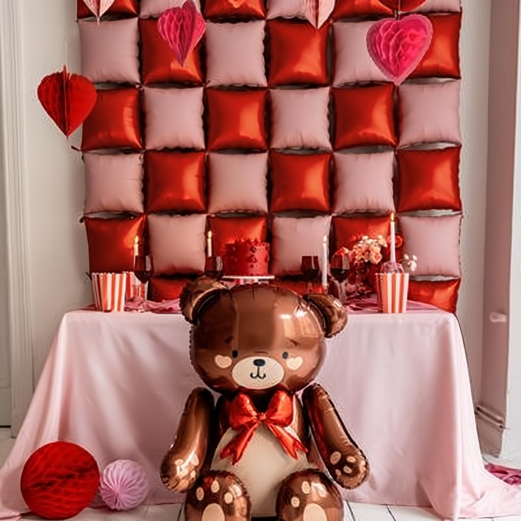 Folienballon Teddybär, 75x84cm Gemischte Farbe PartyDeco 6 fiestastore