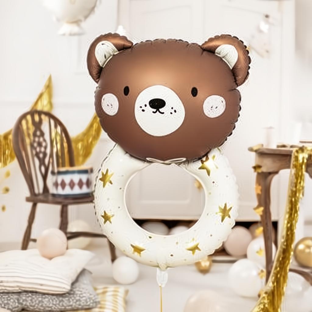 Folienballon Teddybär Rassel, 61x88 cm PartyDeco 2 fiestastore