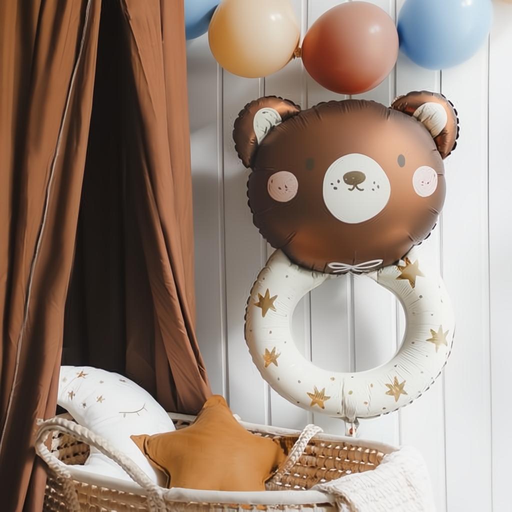 Folienballon Teddybär Rassel, 61x88 cm PartyDeco 7 fiestastore