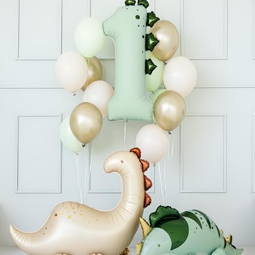 Folienballon Zahl ''1'' Dinosaurier, 92 cm Folienballons PartyDeco 2 fiestastore