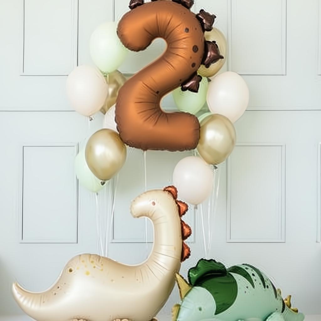 Folienballon Zahl ''2'' Dinosaurier, 92 cm Folienballons PartyDeco 2 fiestastore