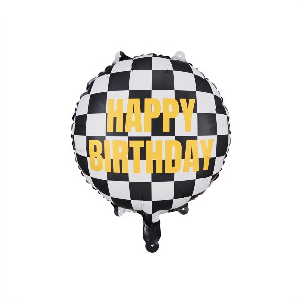 Folienballon Zielflagge, 45 cm Folienballons PartyDeco 1 fiestastore