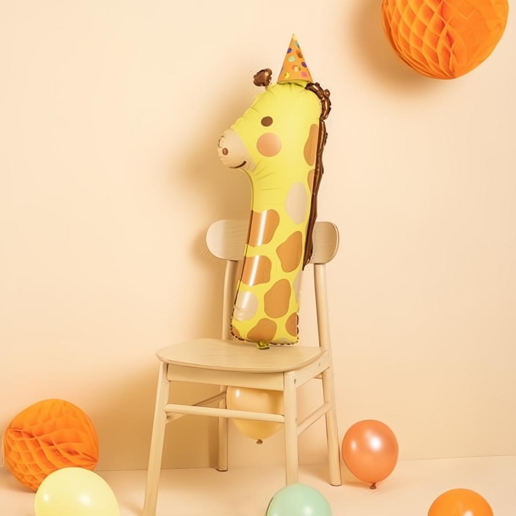 Folienballon Ziffer 1 - Giraffe, 48x96 cm PartyDeco 4 fiestastore