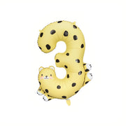 Folienballon Ziffer 3 - Gepard, 72.5x109 cm PartyDeco 1 fiestastore