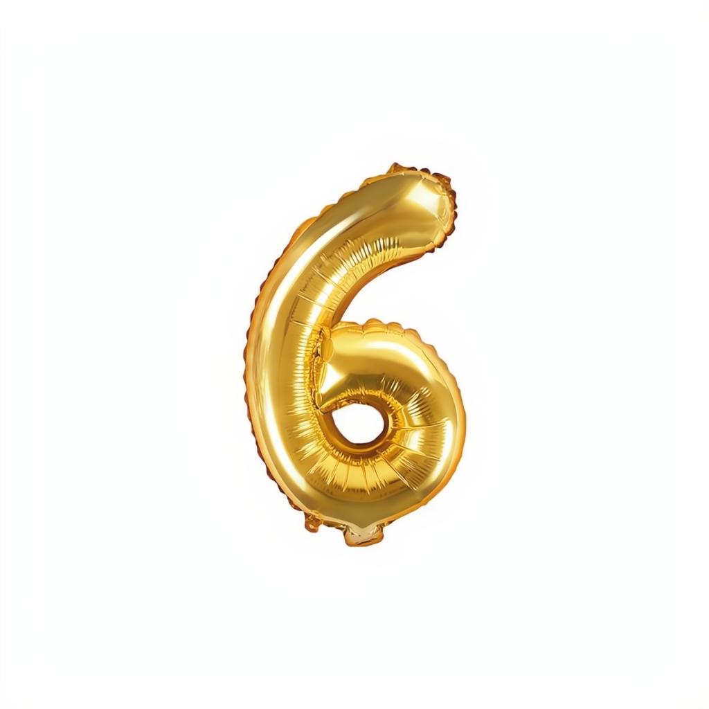 Folienballon Ziffer 35cm, gold PartyDeco 7 fiestastore