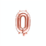 Folienballon Ziffer 35cm, roségold 0 bis 9 PartyDeco 1 fiestastore