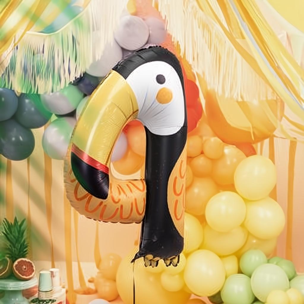 Folienballon Ziffer 4 - Tukan, 68x91 cm PartyDeco 5 fiestastore