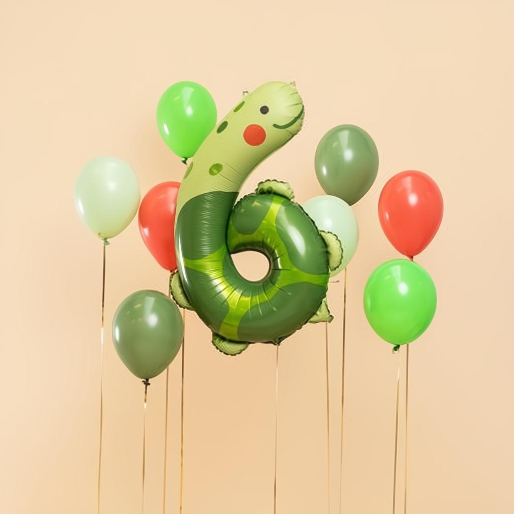 Folienballon Ziffer 6 - Schildkröte, 75x96 cm PartyDeco 2 fiestastore