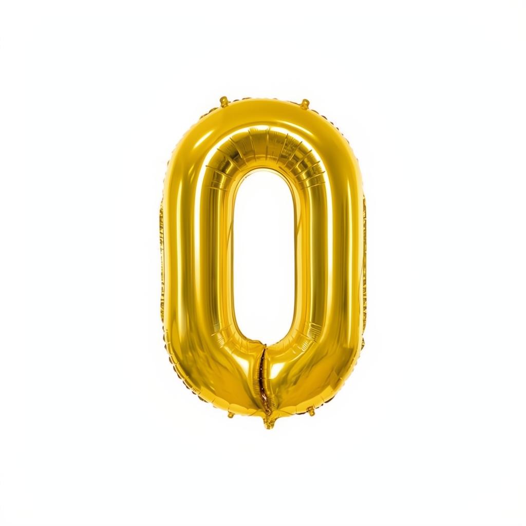 Folienballon Ziffer 86cm, Gold PartyDeco 1 fiestastore