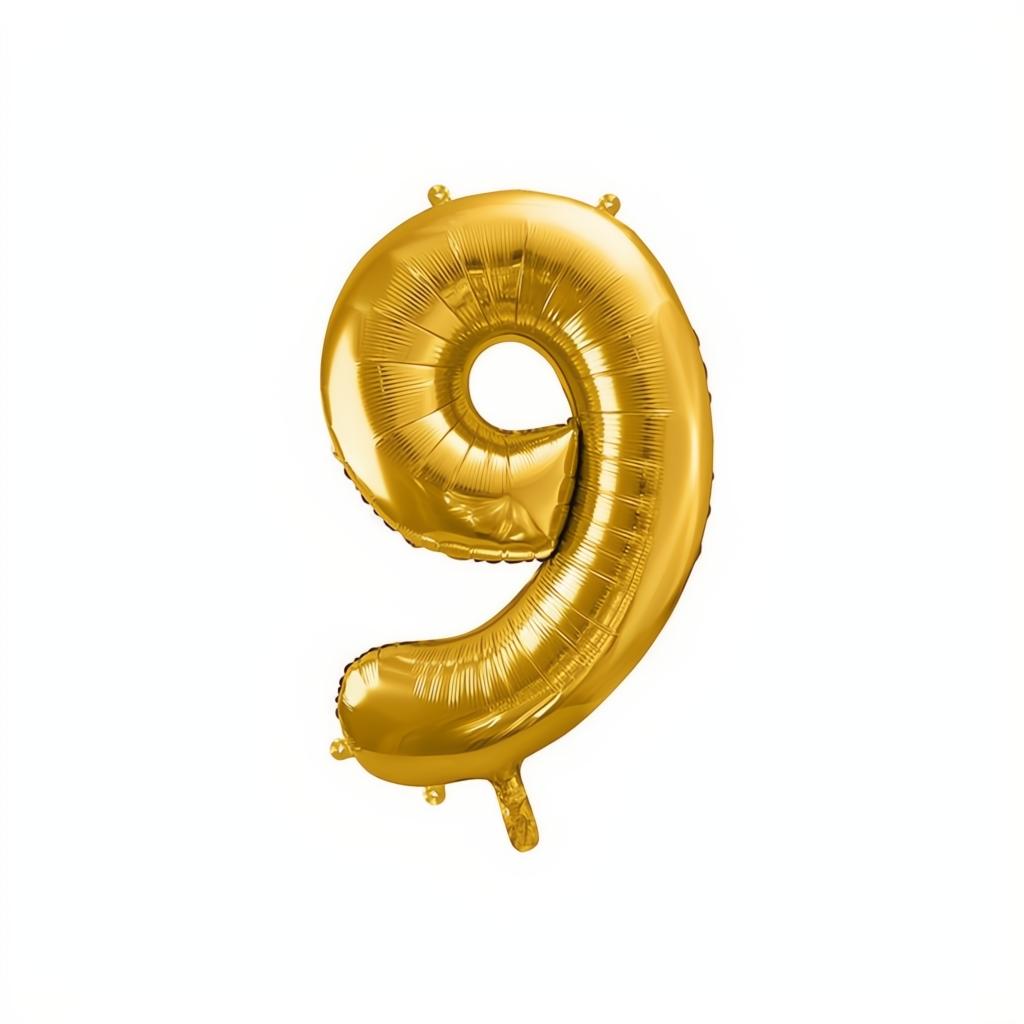 Folienballon Ziffer 86cm, Gold PartyDeco 10 fiestastore