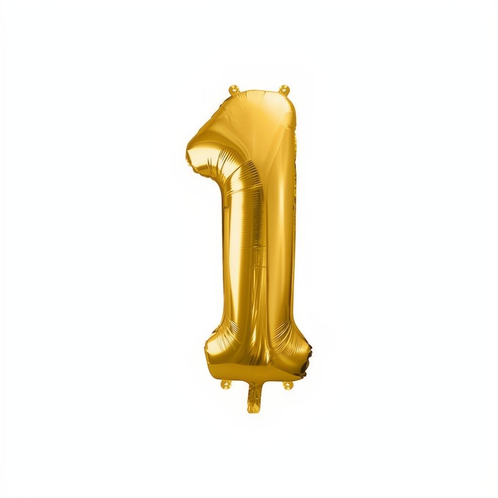 Folienballon Ziffer 86cm, Gold PartyDeco 2 fiestastore