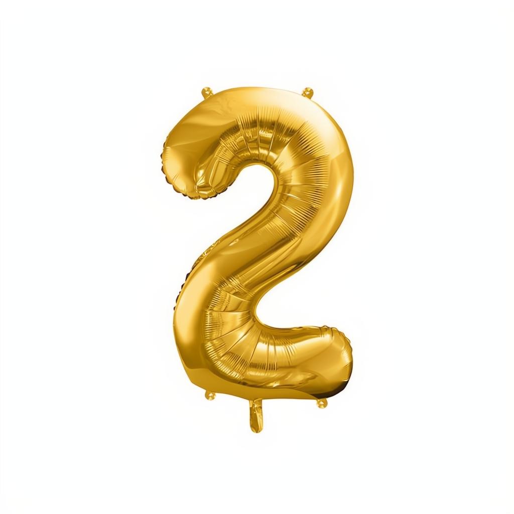 Folienballon Ziffer 86cm, Gold PartyDeco 3 fiestastore
