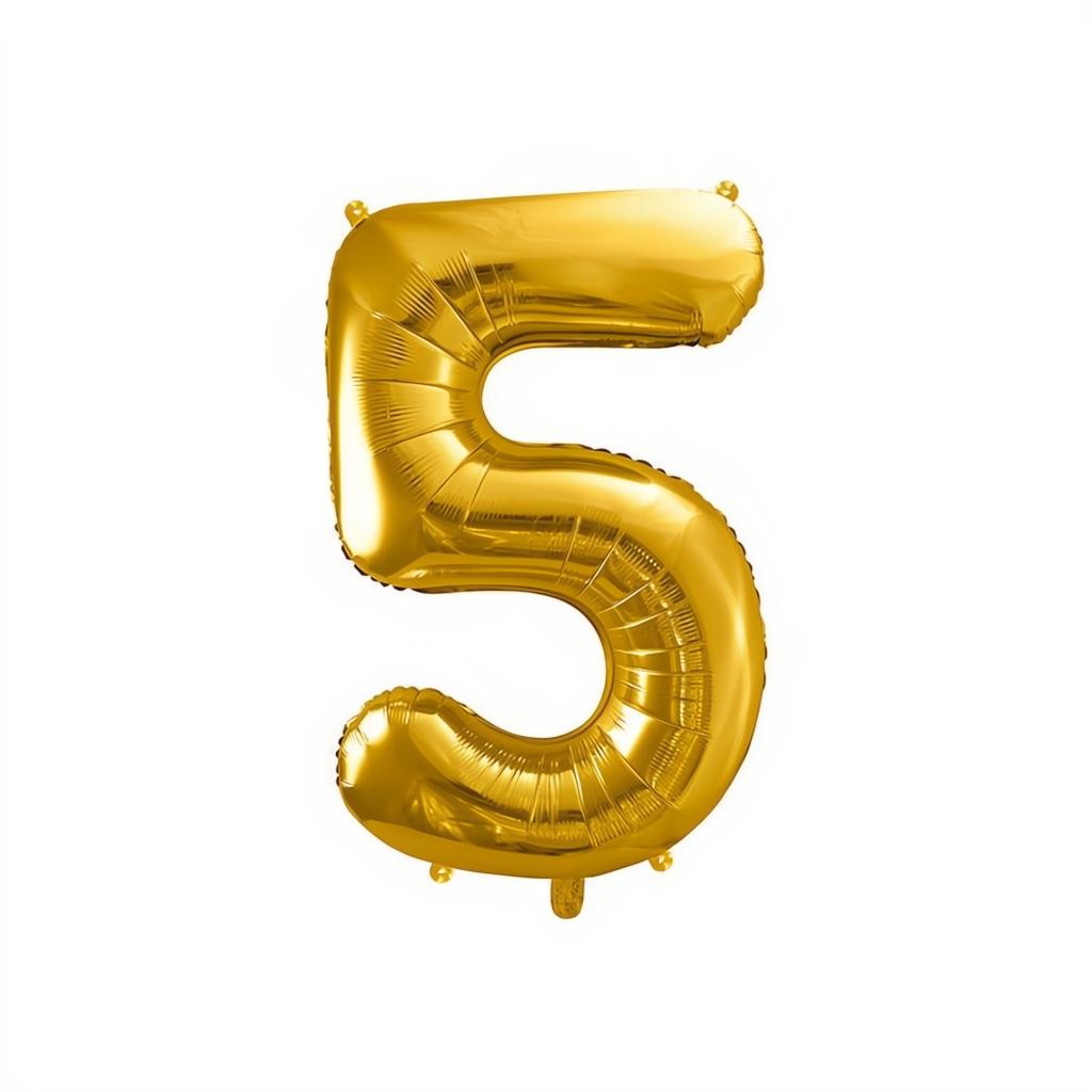 Folienballon Ziffer 86cm, Gold PartyDeco 6 fiestastore