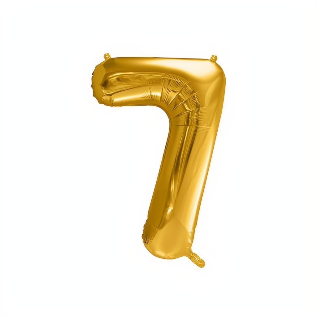 Folienballon Ziffer 86cm, Gold PartyDeco 8 fiestastore