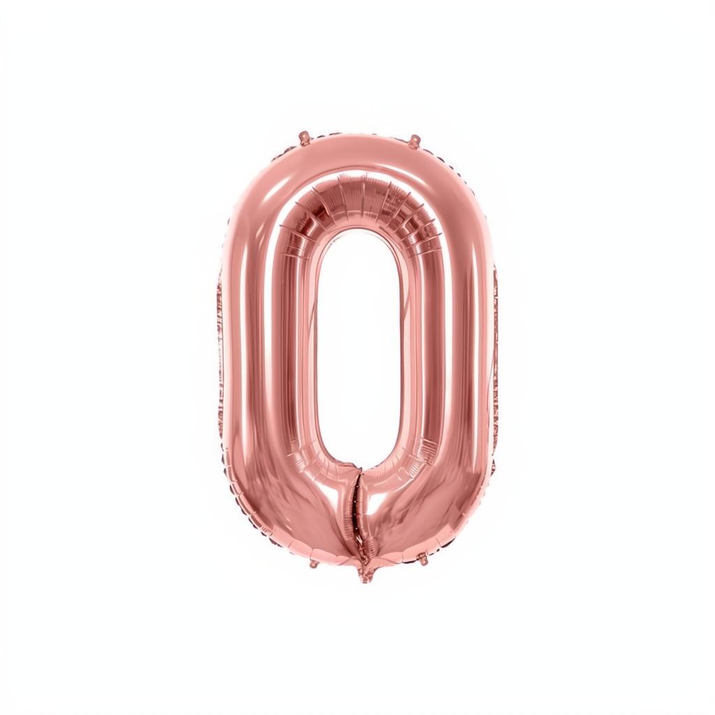 Folienballon Ziffer 86cm, Roségold PartyDeco 1 fiestastore