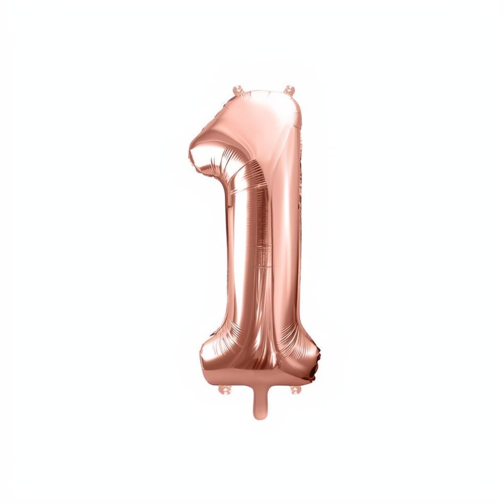 Folienballon Ziffer 86cm, Roségold PartyDeco 2 fiestastore