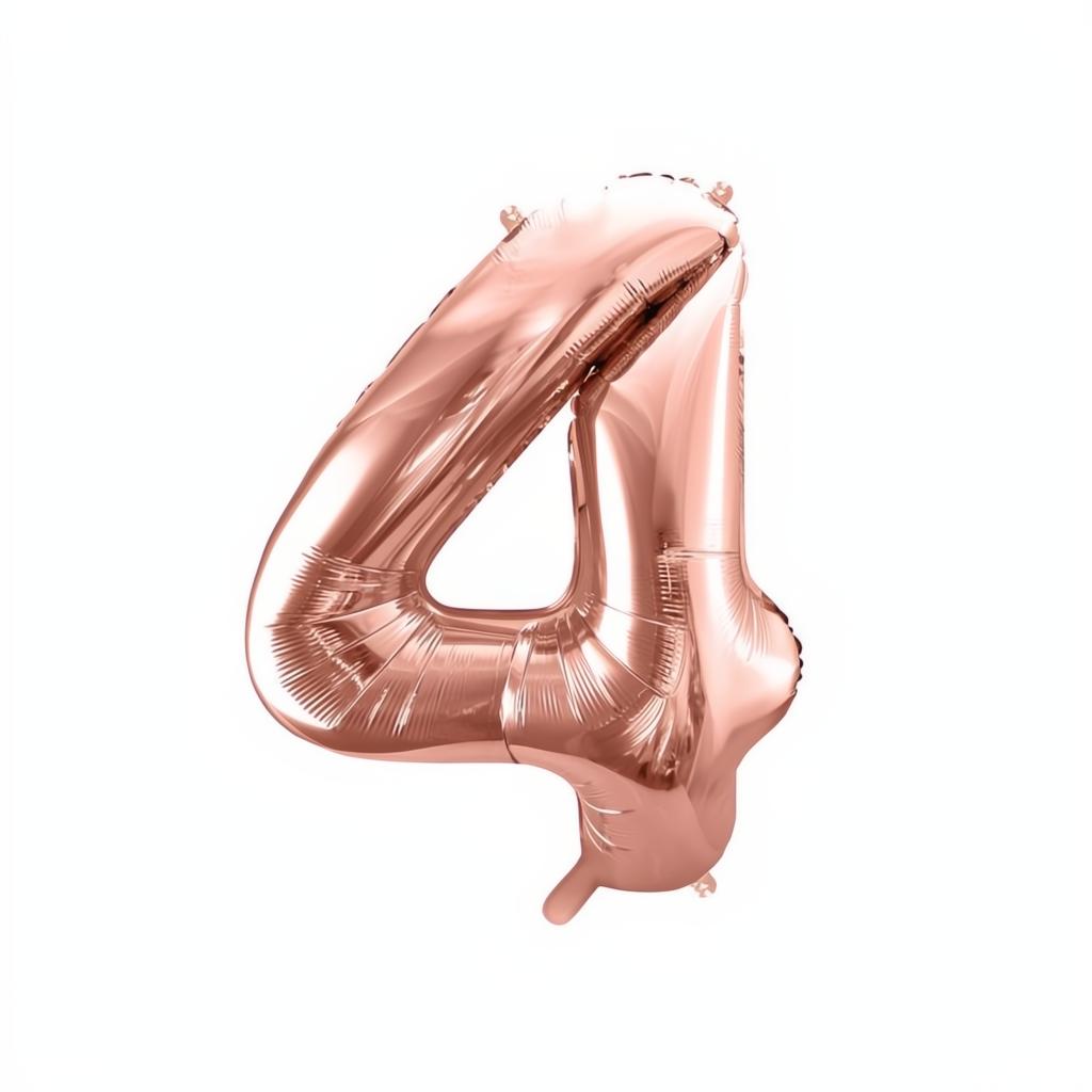 Folienballon Ziffer 86cm, Roségold PartyDeco 5 fiestastore