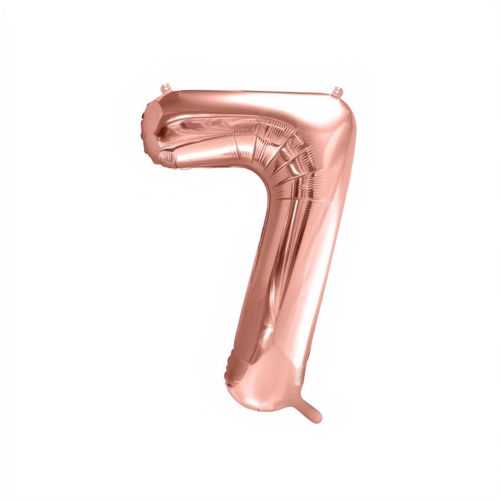 Folienballon Ziffer 86cm, Roségold PartyDeco 8 fiestastore