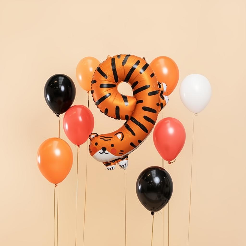 Folienballon Ziffer 9 - Tiger, 64x87 cm PartyDeco 2 fiestastore