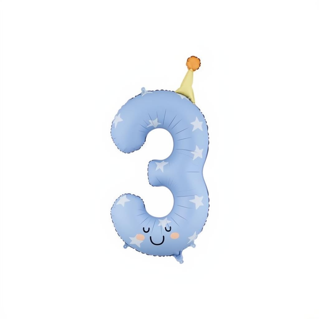 Folienballon Ziffer Kinderparty PartyDeco 4 fiestastore