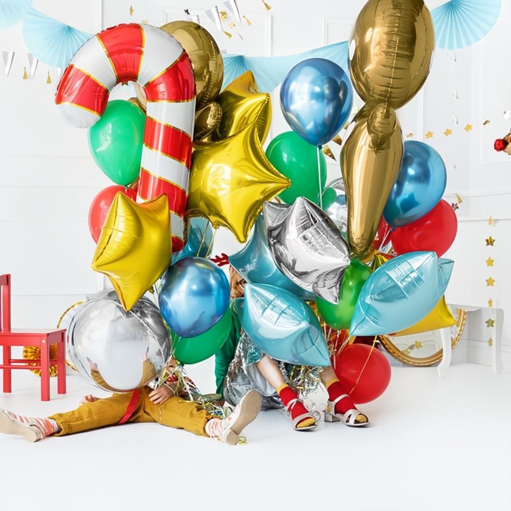 Folienballon Zuckerstange, 50x82cm, rot PartyDeco 2 fiestastore