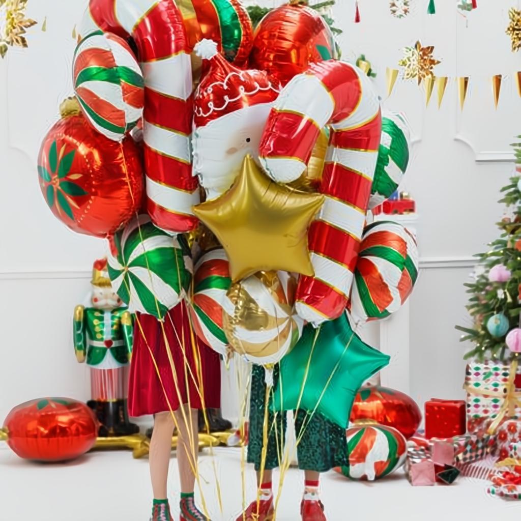 Folienballon Zuckerstange, 50x82cm, rot PartyDeco 4 fiestastore