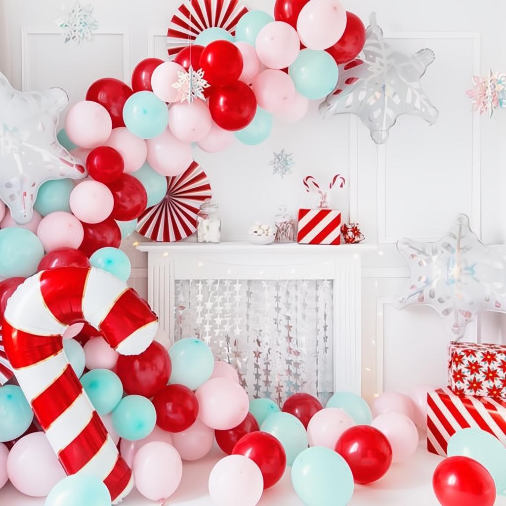 Folienballon Zuckerstange, 50x82cm, rot PartyDeco 5 fiestastore