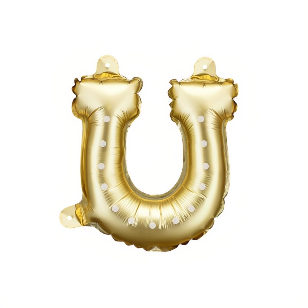 Folienballons für Hufeisengirlanden, 18x19 cm, gold PartyDeco 1 fiestastore