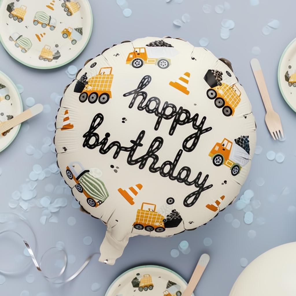 Folienluftballon Baufahrzeuge, 45 cm Gemischte Farbe PartyDeco 2 fiestastore