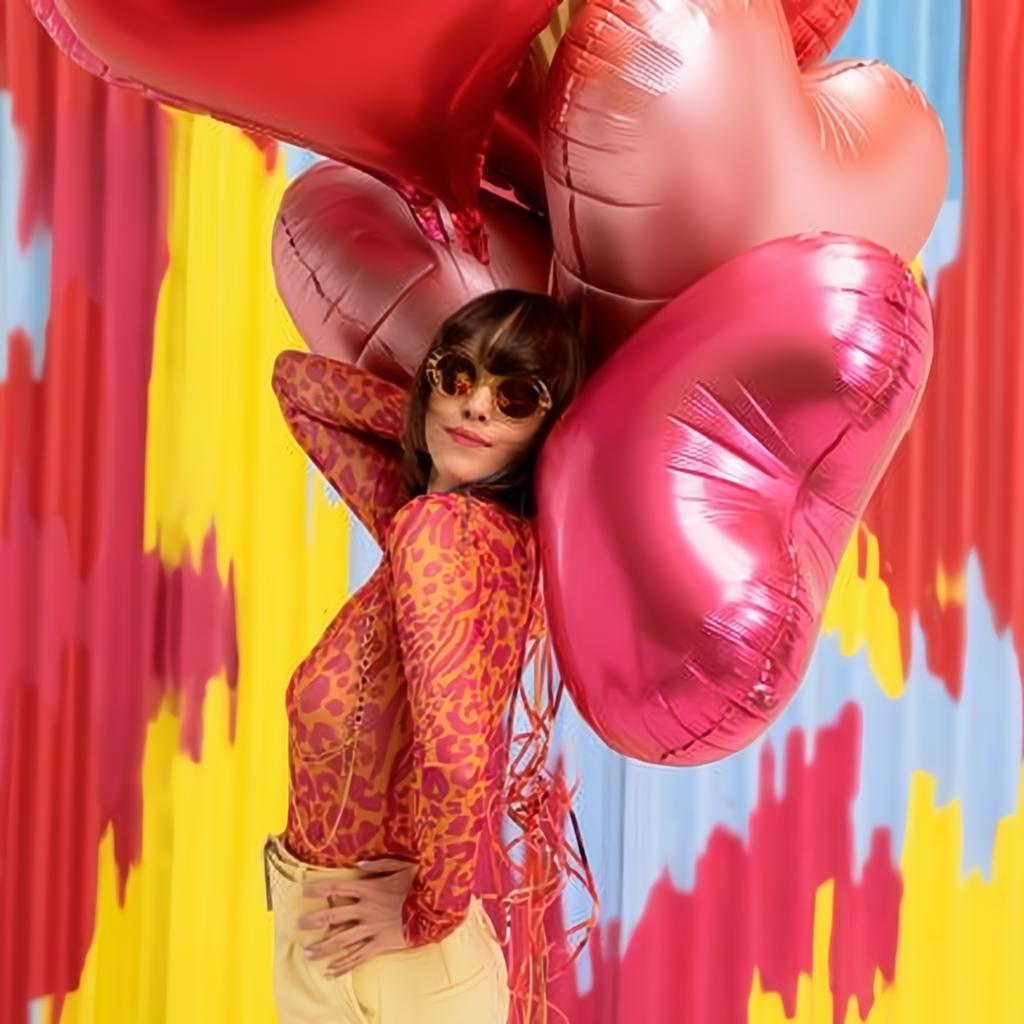 Folienluftballon Herz, 75x64,5 cm, rosa PartyDeco 7 fiestastore