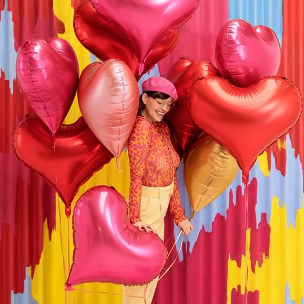 Folienluftballon Herz, 75x64,5 cm, rot PartyDeco 8 fiestastore