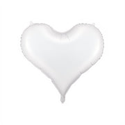 Folienluftballon Herz, 75x64,5 cm, weiss PartyDeco 1 fiestastore