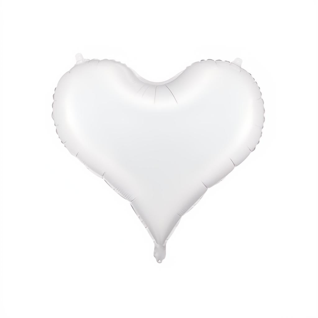 Folienluftballon Herz, 75x64,5 cm, weiss PartyDeco 1 fiestastore